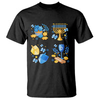 Hanukkah Celebration T Shirt Menorah Star Of David Candle Dreidel Gift - Wonder Print Shop