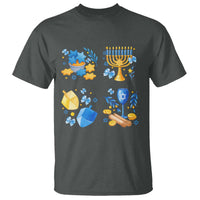 Hanukkah Celebration T Shirt Menorah Star Of David Candle Dreidel Gift - Wonder Print Shop