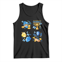 Hanukkah Celebration Tank Top Menorah Star Of David Candle Dreidel Gift - Wonder Print Shop