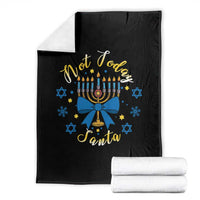 Coquette Hanukkah Menorah Bow Throw Blanket Not Today Santa Jewish Holiday Gift - Wonder Print Shop
