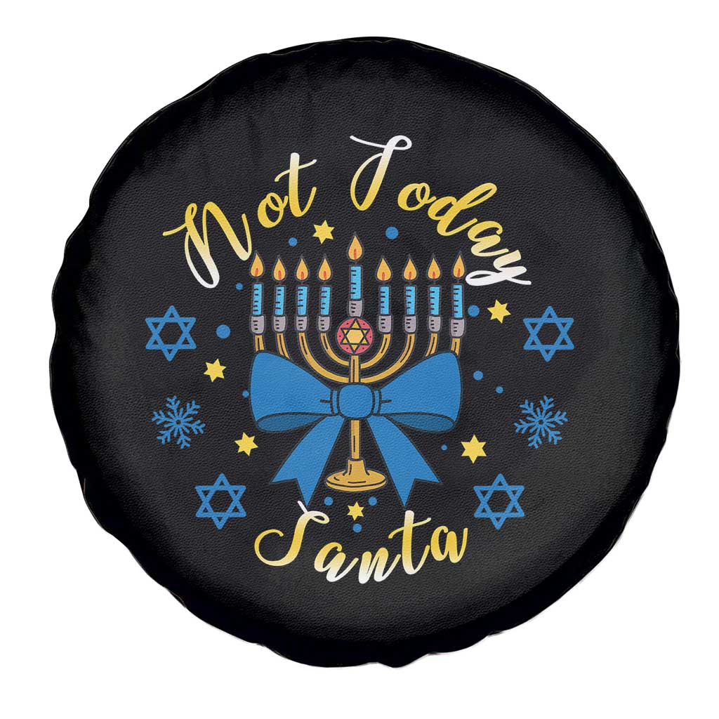 Coquette Hanukkah Menorah Bow Spare Tire Cover Not Today Santa Jewish Holiday Gift - Wonder Print Shop