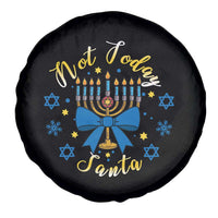 Coquette Hanukkah Menorah Bow Spare Tire Cover Not Today Santa Jewish Holiday Gift - Wonder Print Shop