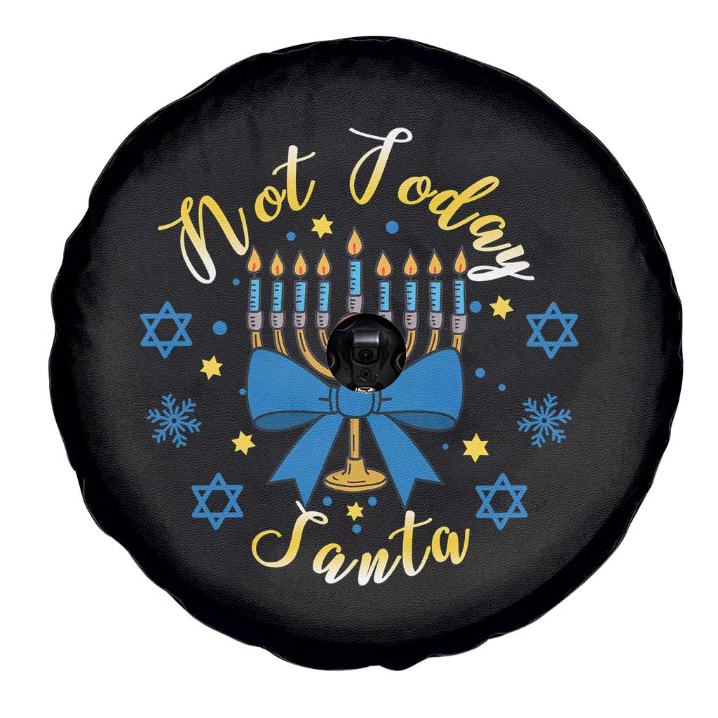 Coquette Hanukkah Menorah Bow Spare Tire Cover Not Today Santa Jewish Holiday Gift - Wonder Print Shop