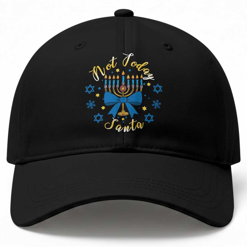 Coquette Hanukkah Menorah Bow Baseball Cap Not Today Santa Jewish Holiday Gift