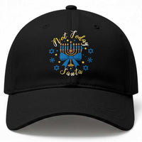 Coquette Hanukkah Menorah Bow Baseball Cap Not Today Santa Jewish Holiday Gift