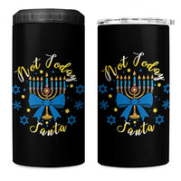 Coquette Hanukkah Menorah Bow 4 in 1 Can Cooler Tumbler Not Today Santa Jewish Holiday Gift - Wonder Print Shop