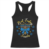 Coquette Hanukkah Menorah Bow Racerback Tank Top Not Today Santa Jewish Holiday Gift - Wonder Print Shop