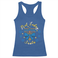Coquette Hanukkah Menorah Bow Racerback Tank Top Not Today Santa Jewish Holiday Gift - Wonder Print Shop
