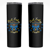 Coquette Hanukkah Menorah Bow Skinny Tumbler Not Today Santa Jewish Holiday Gift - Wonder Print Shop
