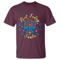 Coquette Hanukkah Menorah Bow T Shirt Not Today Santa Jewish Holiday Gift - Wonder Print Shop