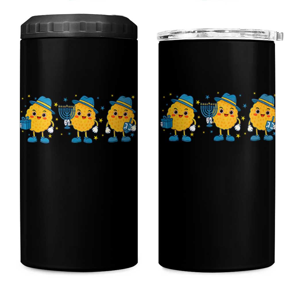 Latke For The Holidays 4 in 1 Can Cooler Tumbler Hanukkah Jewish Christmas Gift - Wonder Print Shop