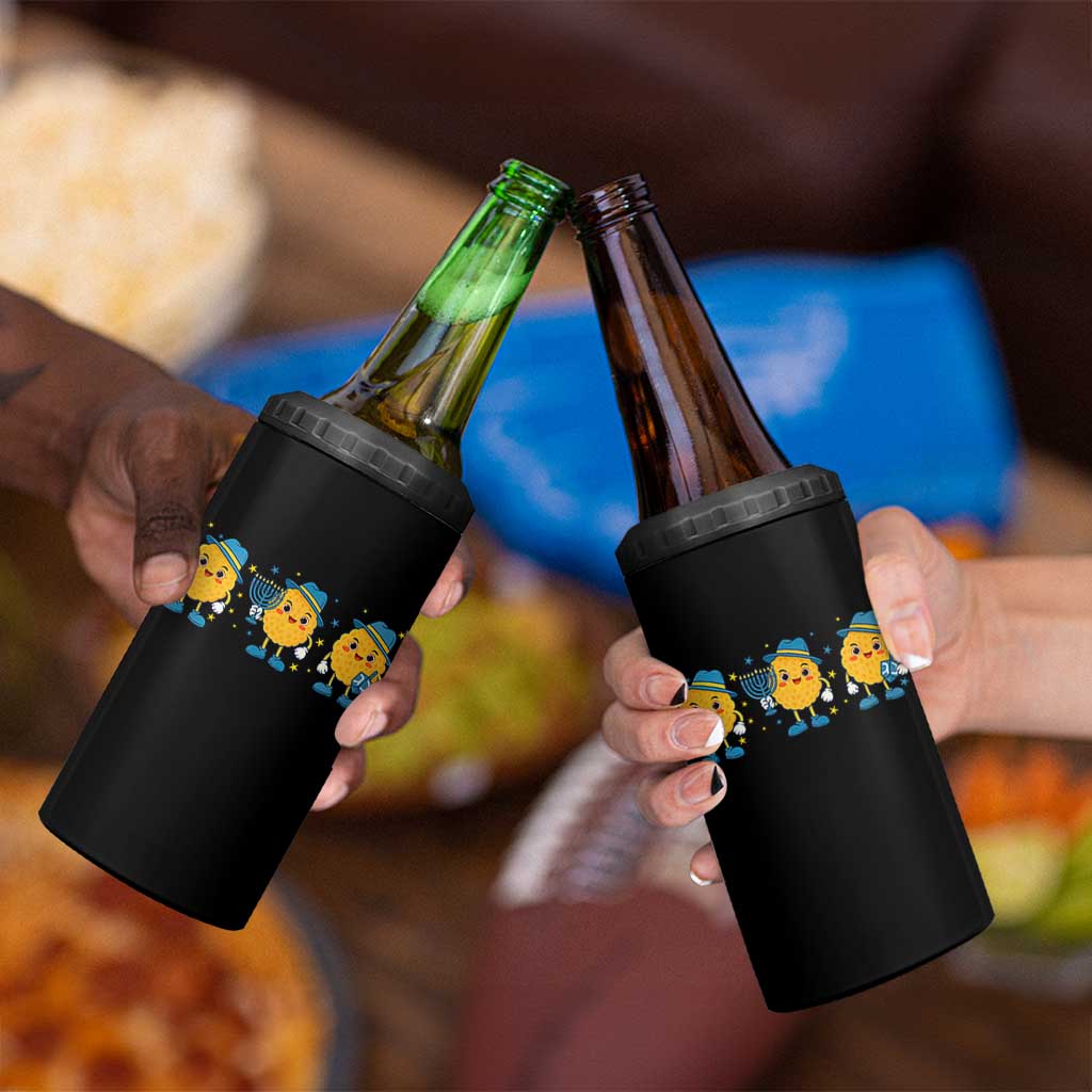 Latke For The Holidays 4 in 1 Can Cooler Tumbler Hanukkah Jewish Christmas Gift - Wonder Print Shop