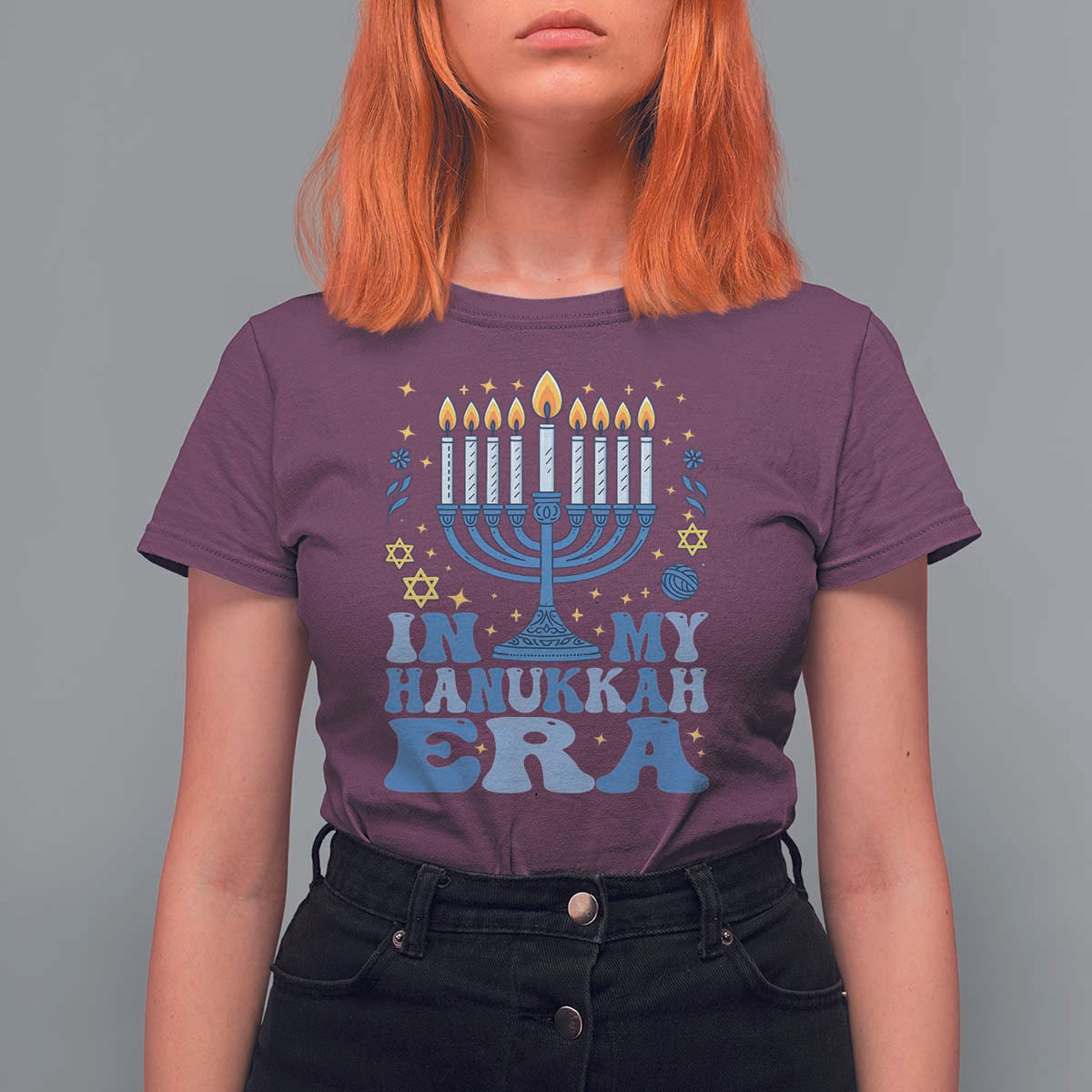 In My Hanukkah Era T Shirt For Women Festival Of Lights Gift - Wonder Print Shop