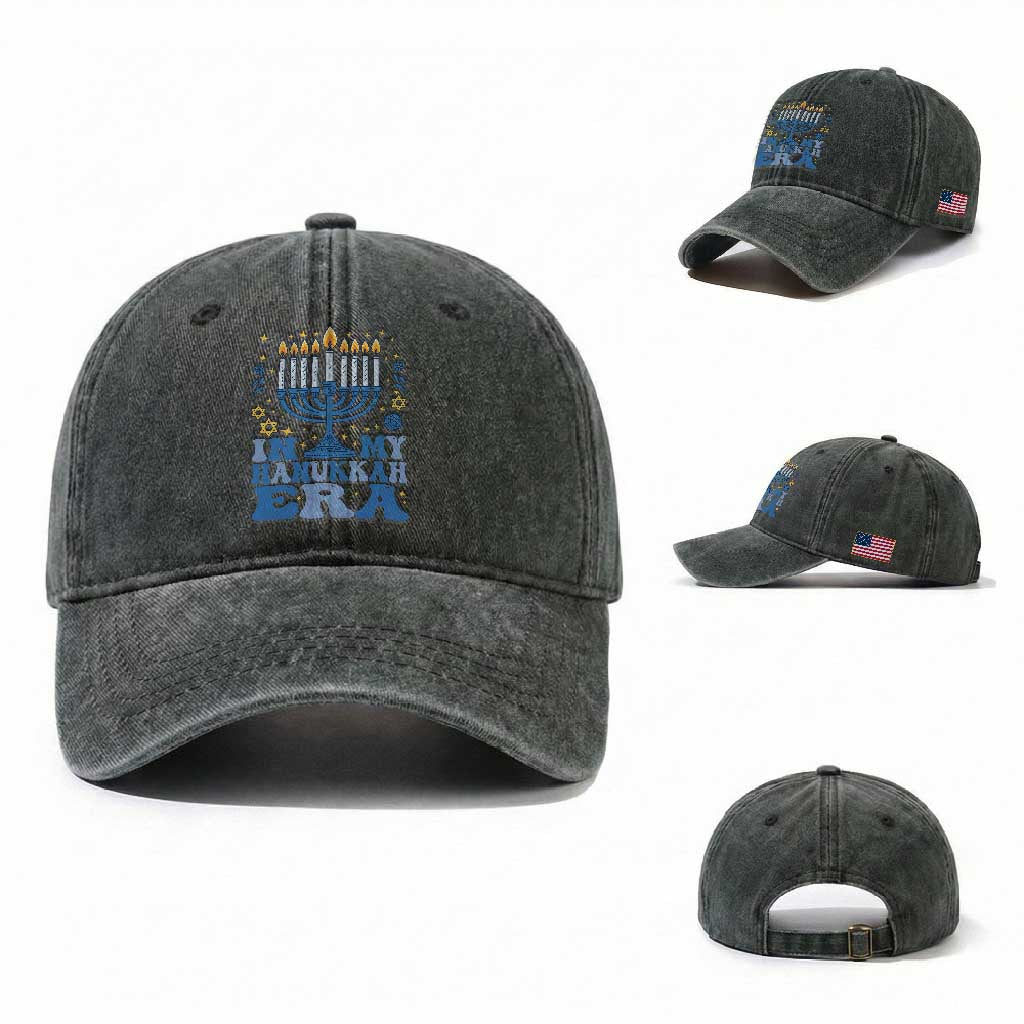 In My Hanukkah Era Washed Cotton Baseball Cap Festival Of Lights Gift