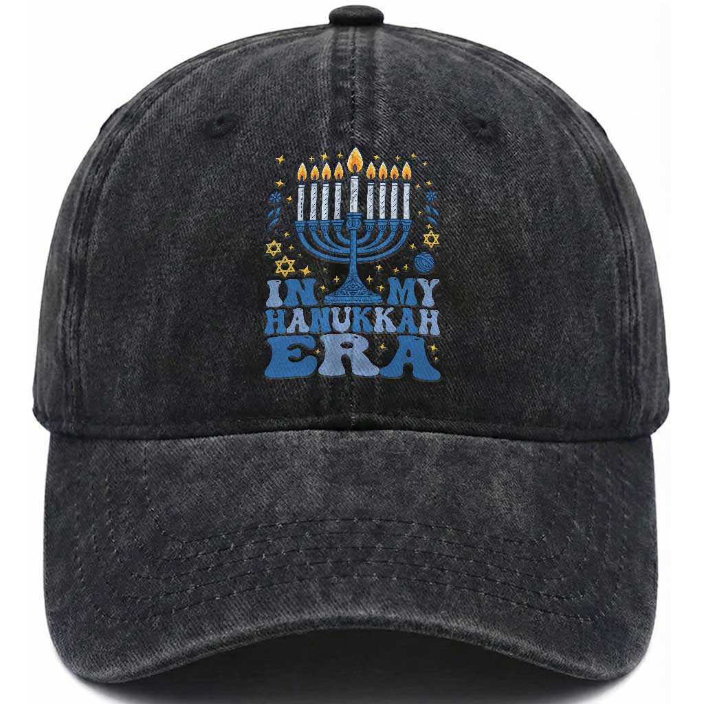 In My Hanukkah Era Washed Cotton Baseball Cap Festival Of Lights Gift