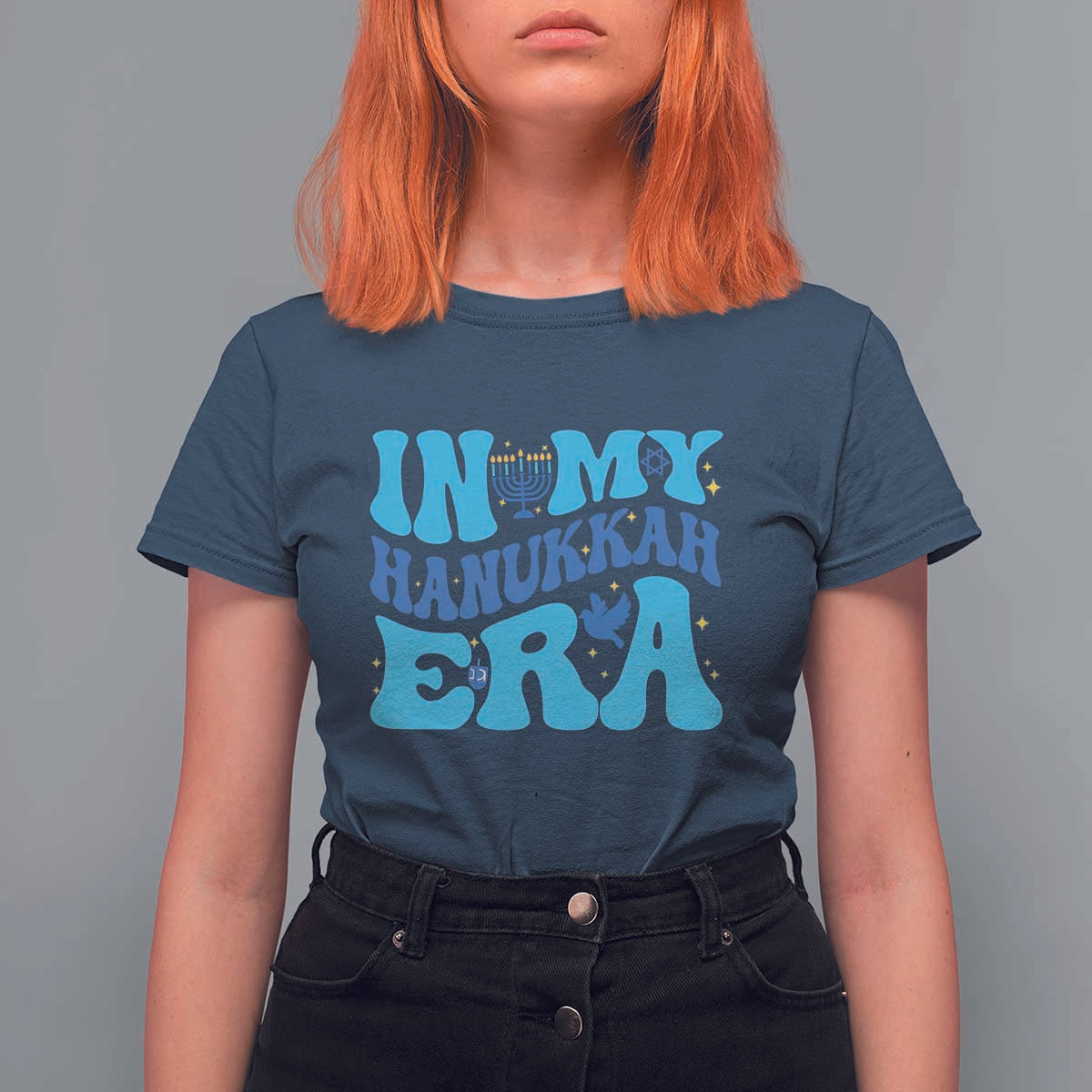 In My Hanukkah Era T Shirt For Women Jewish Holiday Celebration Gift - Wonder Print Shop
