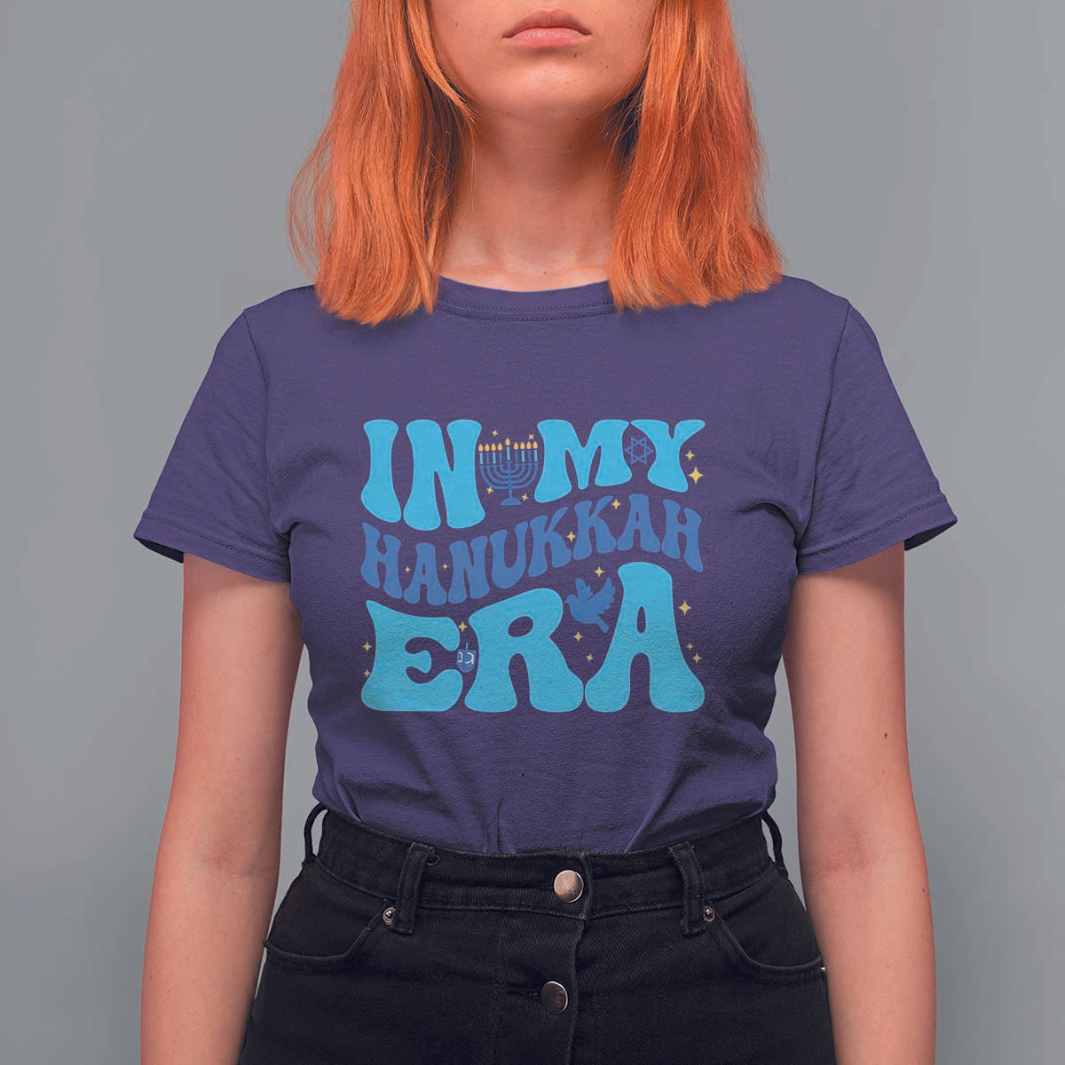 In My Hanukkah Era T Shirt For Women Jewish Holiday Celebration Gift - Wonder Print Shop
