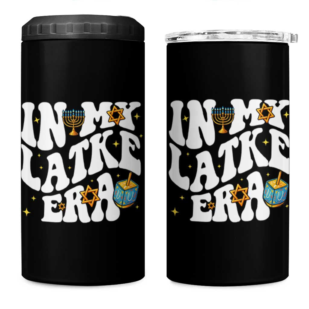 Hanukkah Jewish Holiday Gift 4 in 1 Can Cooler Tumbler In My Latke Era - Wonder Print Shop