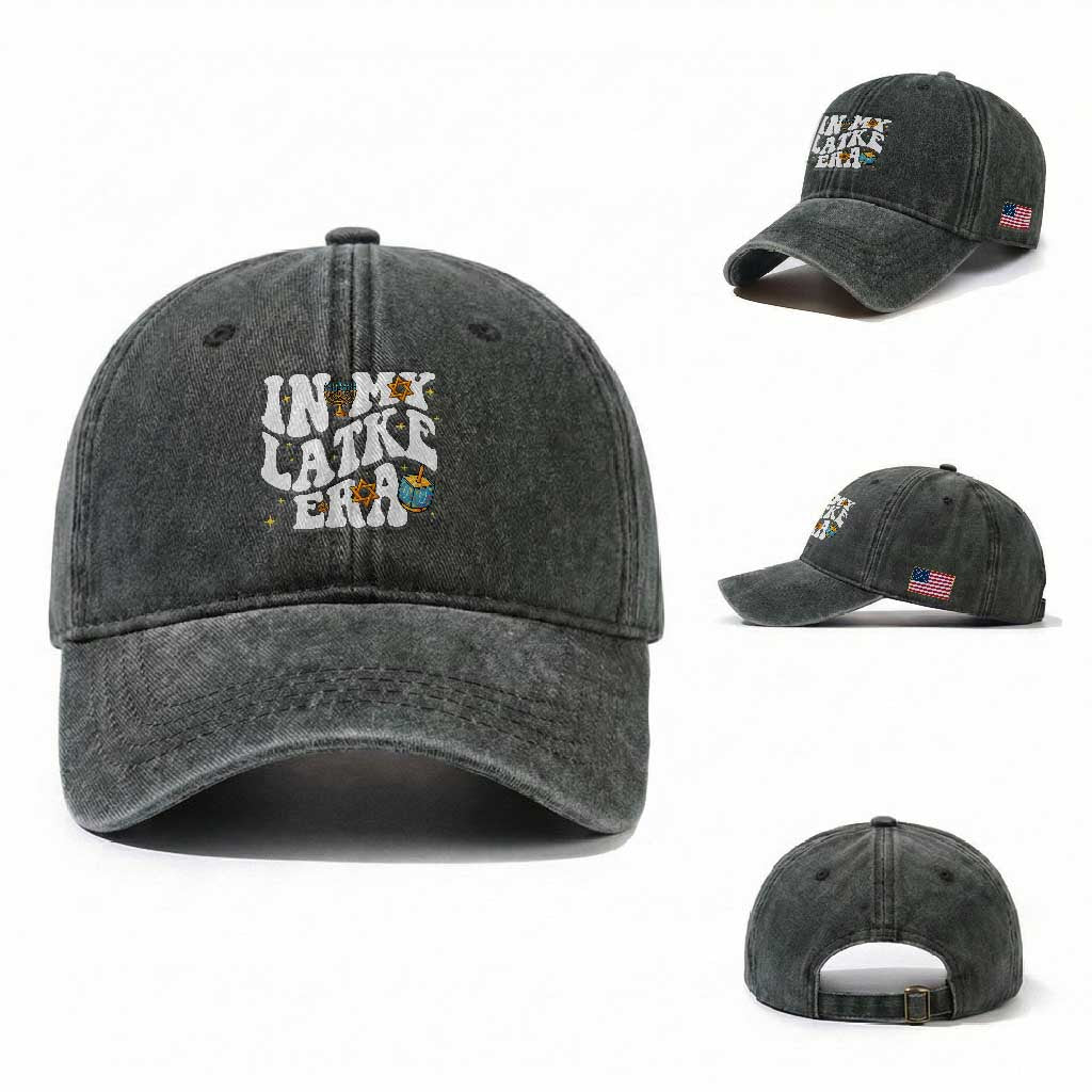 Hanukkah Jewish Holiday Gift Washed Cotton Baseball Cap In My Latke Era