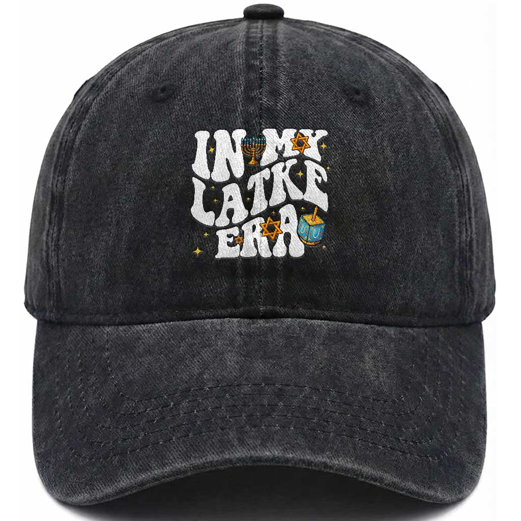 Hanukkah Jewish Holiday Gift Washed Cotton Baseball Cap In My Latke Era