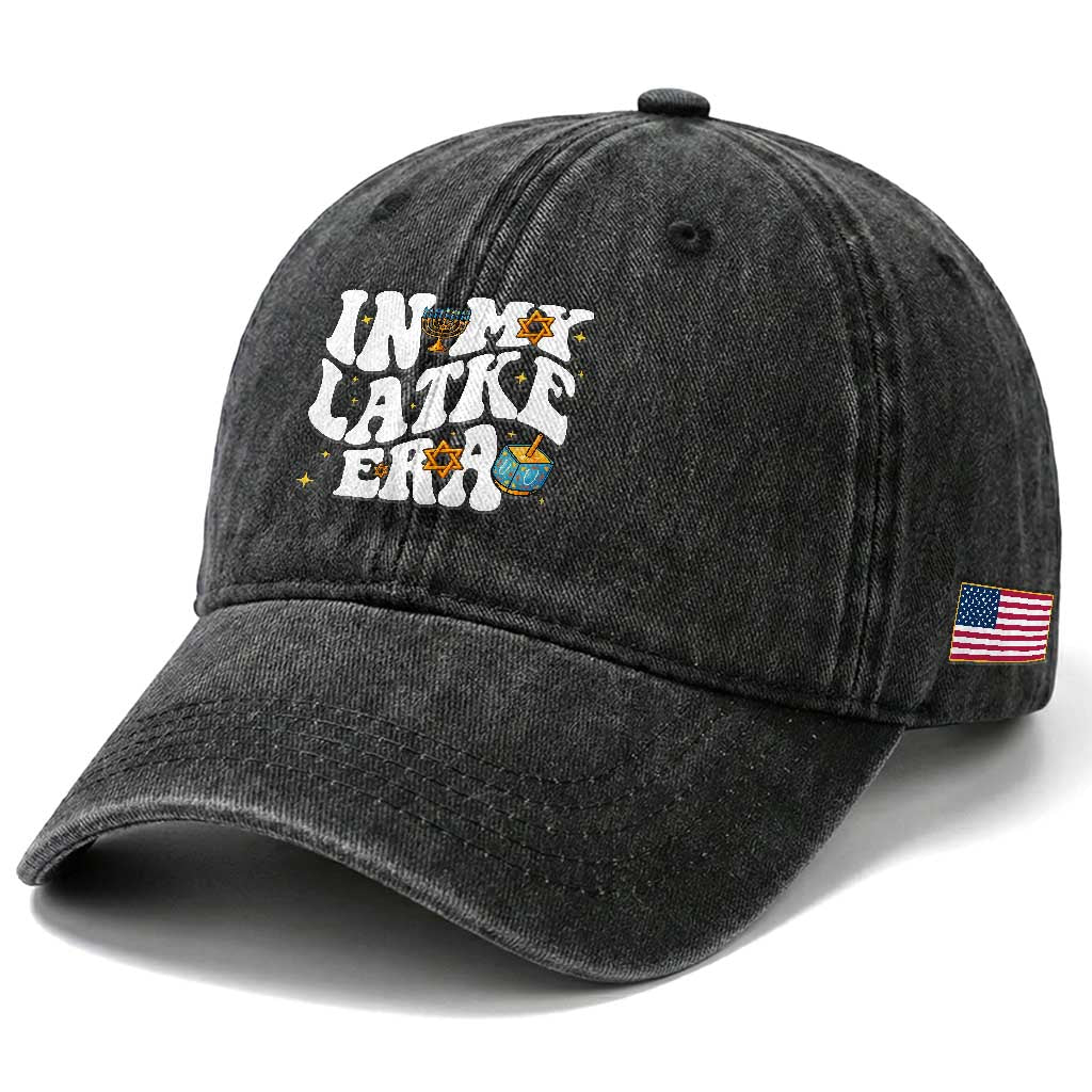 Hanukkah Jewish Holiday Gift Washed Cotton Baseball Cap In My Latke Era
