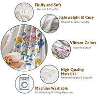 Hanukkah Floral Menorah Throw Blanket Jewish Gift For Women - Wonder Print Shop