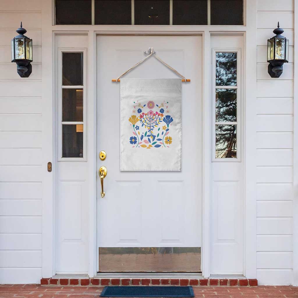 Hanukkah Floral Menorah Garden Flag Jewish Gift For Women - Wonder Print Shop