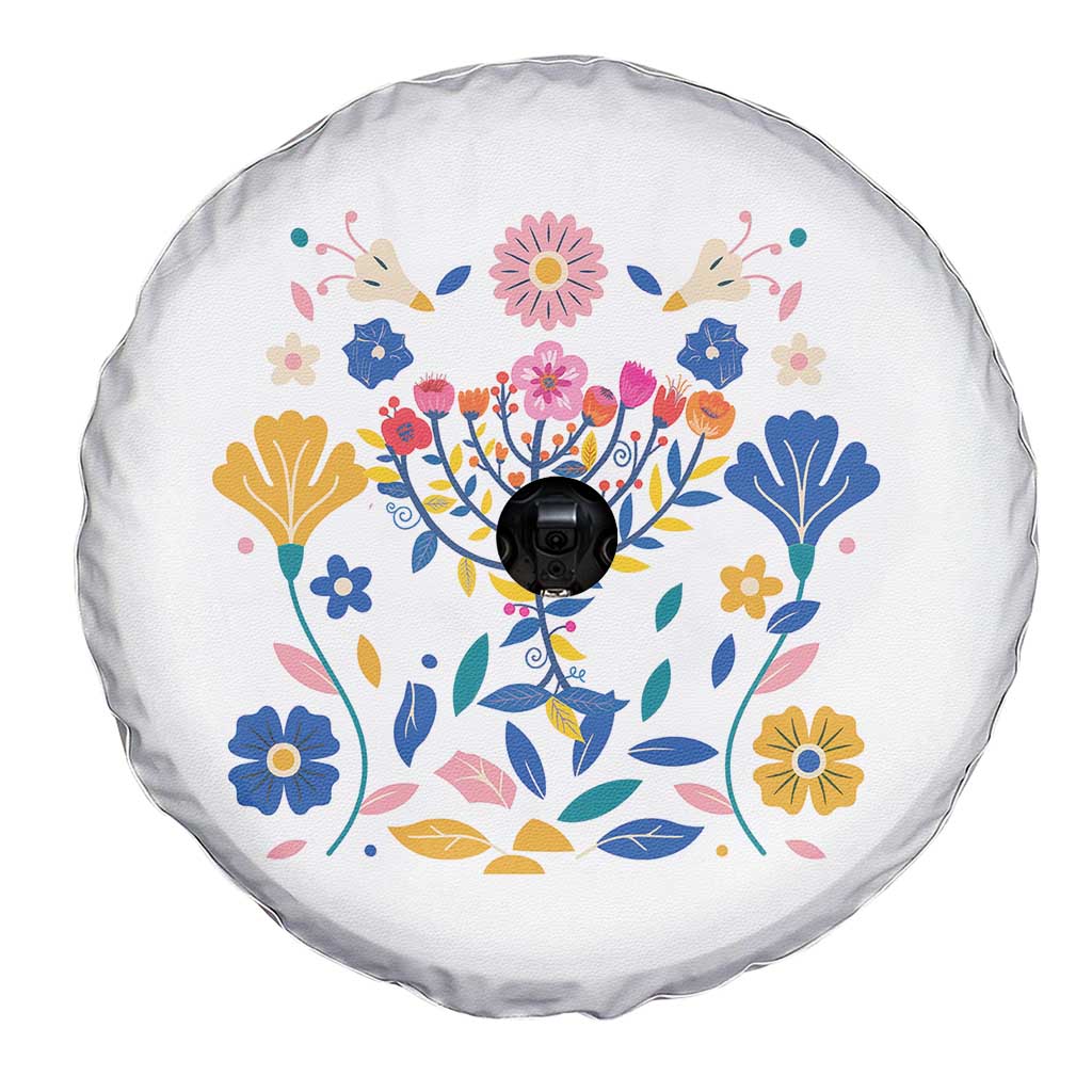 Hanukkah Floral Menorah Spare Tire Cover Jewish Gift For Women - Wonder Print Shop