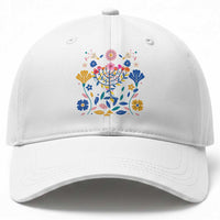 Hanukkah Floral Menorah Baseball Cap Jewish Gift For Women