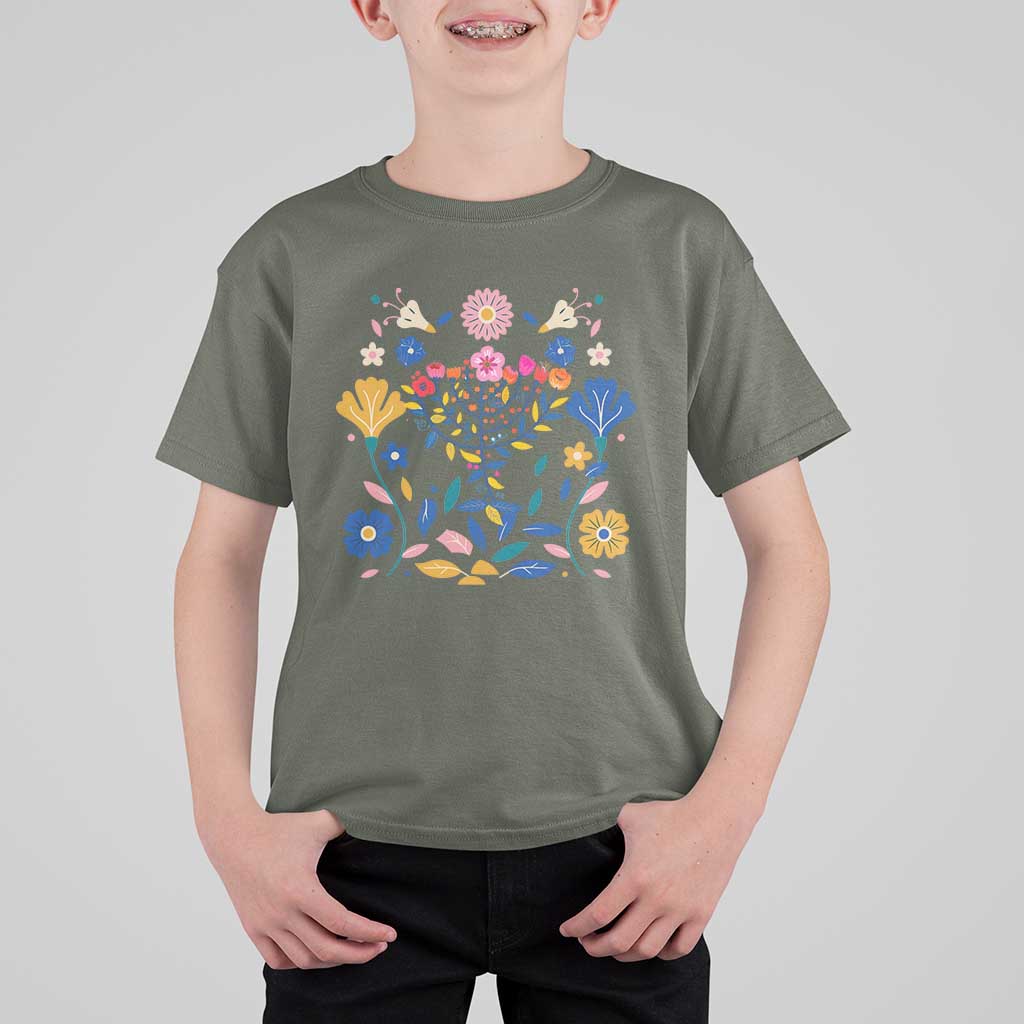 Hanukkah Floral Menorah T Shirt For Kid Jewish Gift For Women - Wonder Print Shop