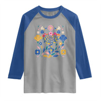 Hanukkah Floral Menorah Raglan Shirt Jewish Gift For Women - Wonder Print Shop