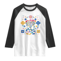 Hanukkah Floral Menorah Raglan Shirt Jewish Gift For Women - Wonder Print Shop