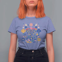Hanukkah Floral Menorah T Shirt For Women Jewish Gift For Women - Wonder Print Shop