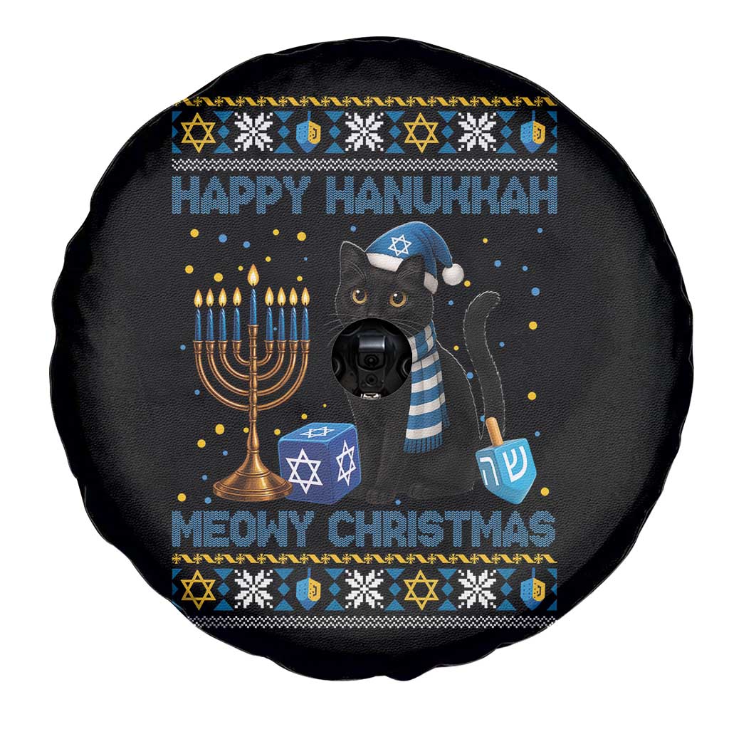 Hanukkah Cat Lover Gifts Spare Tire Cover Happy Hanukkah Meowy Christmas - Wonder Print Shop