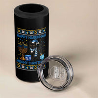 Hanukkah Cat Lover Gifts 4 in 1 Can Cooler Tumbler Happy Hanukkah Meowy Christmas - Wonder Print Shop