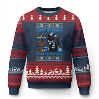 Hanukkah Cat Lover Gifts Ugly Christmas Sweater Happy Hanukkah Meowy Xmas - Wonder Print Shop