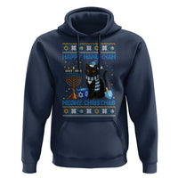 Hanukkah Cat Lover Gifts Hoodie Happy Hanukkah Meowy Christmas - Wonder Print Shop