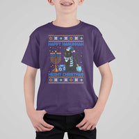 Hanukkah Cat Lover Gifts T Shirt For Kid Happy Hanukkah Meowy Christmas - Wonder Print Shop