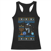 Hanukkah Cat Lover Gifts Racerback Tank Top Happy Hanukkah Meowy Christmas - Wonder Print Shop