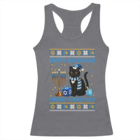 Hanukkah Cat Lover Gifts Racerback Tank Top Happy Hanukkah Meowy Christmas - Wonder Print Shop