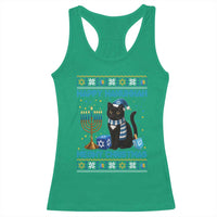 Hanukkah Cat Lover Gifts Racerback Tank Top Happy Hanukkah Meowy Christmas - Wonder Print Shop
