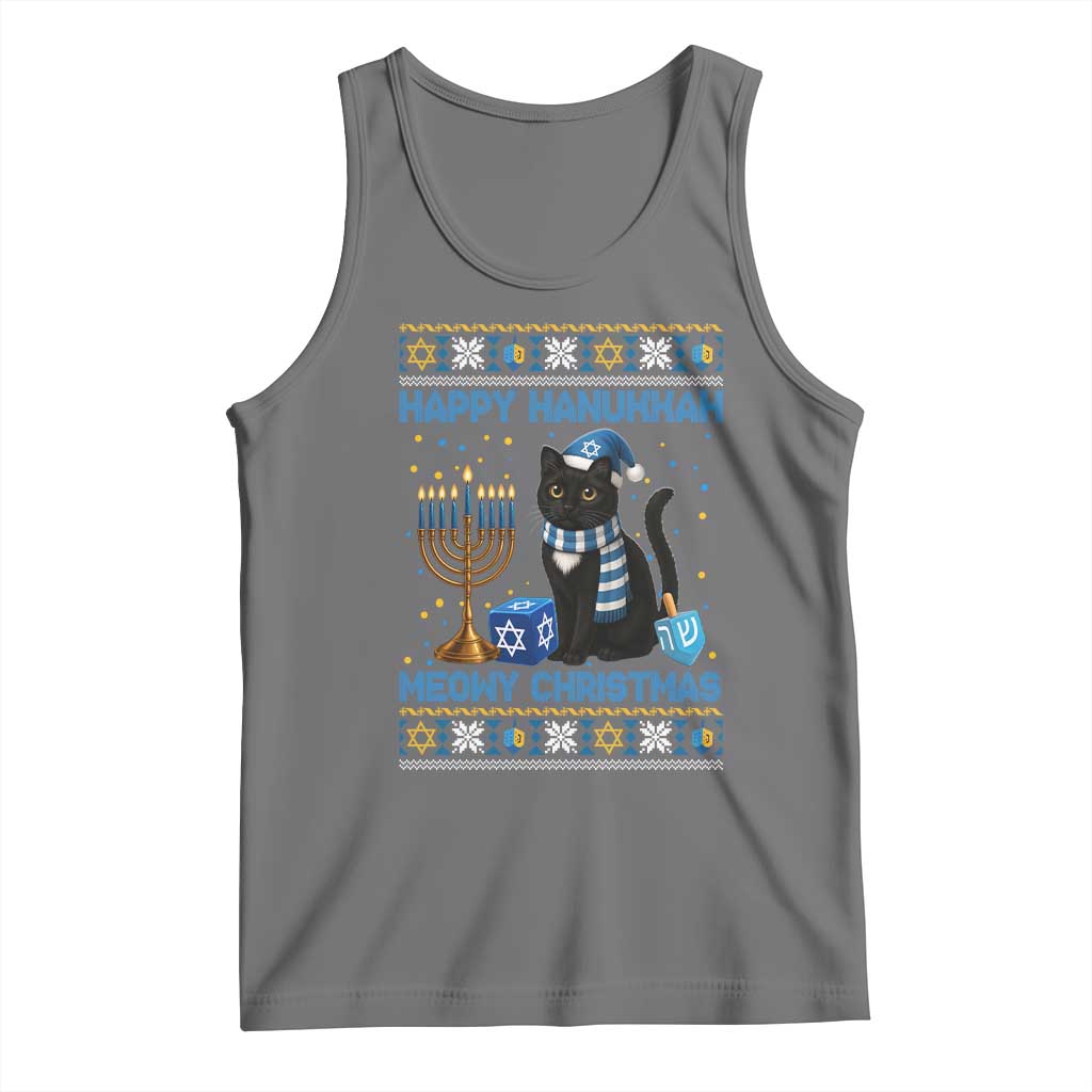 Hanukkah Cat Lover Gifts Tank Top Happy Hanukkah Meowy Christmas - Wonder Print Shop