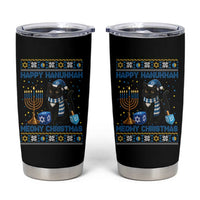 Hanukkah Cat Lover Gifts Tumbler Cup Happy Hanukkah Meowy Christmas - Wonder Print Shop