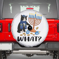 Funny Black Cat Chaos Hanukkah Menorah Gift Spare Tire Cover - Wonder Print Shop