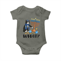 Funny Black Cat Chaos Hanukkah Menorah Gift Baby Onesie - Wonder Print Shop
