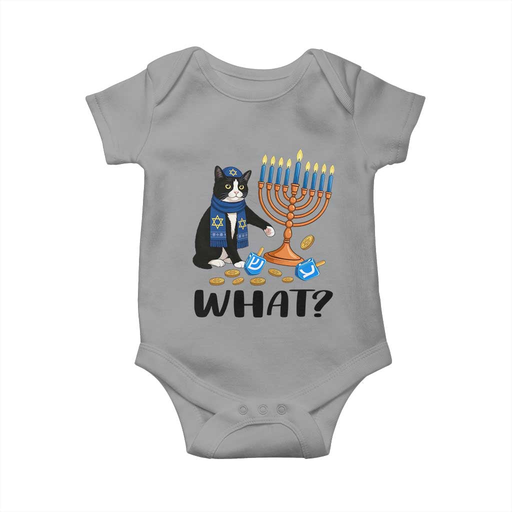 Funny Black Cat Chaos Hanukkah Menorah Gift Baby Onesie - Wonder Print Shop