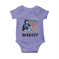 Funny Black Cat Chaos Hanukkah Menorah Gift Baby Onesie - Wonder Print Shop