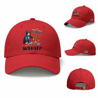 Funny Black Cat Chaos Hanukkah Menorah Gift Baseball Cap