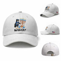 Funny Black Cat Chaos Hanukkah Menorah Gift Baseball Cap