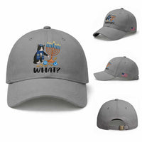 Funny Black Cat Chaos Hanukkah Menorah Gift Baseball Cap